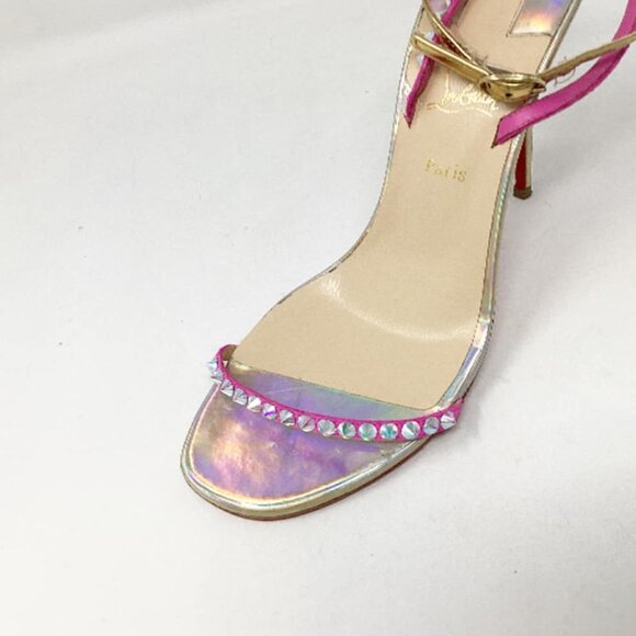 *ON SALE* Christian Louboutin #52722 Rosalie Strass Heels Size 37 - Picture 5 of 8